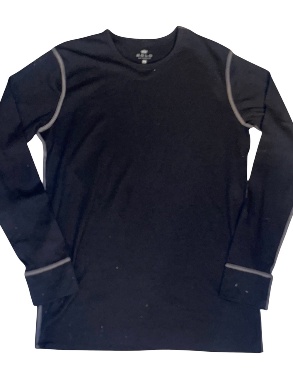 Men's Black Long Sleeve Crewneck Thermal Shirt